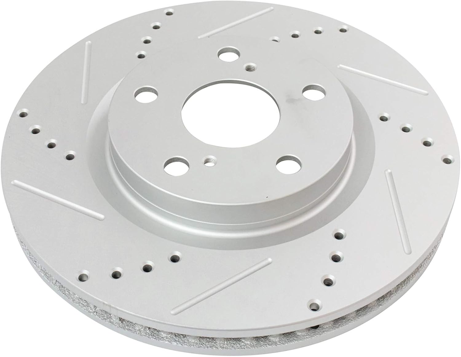 TRQ Performance Front and Rear Brake Rotor Set Coated Drilled Slotted Compatible with 2013-2018 Lexus ES300h ES350 2013-2018 Toyota Avalon 2012-2017 Toyota Camry