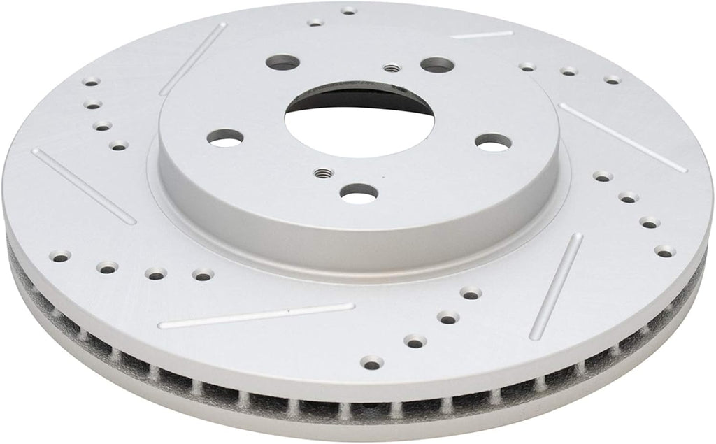 TRQ Performance Front and Rear Brake Rotor Set G Coated Drilled and Slotted Compatible with 2006-2015 Lexus IS250