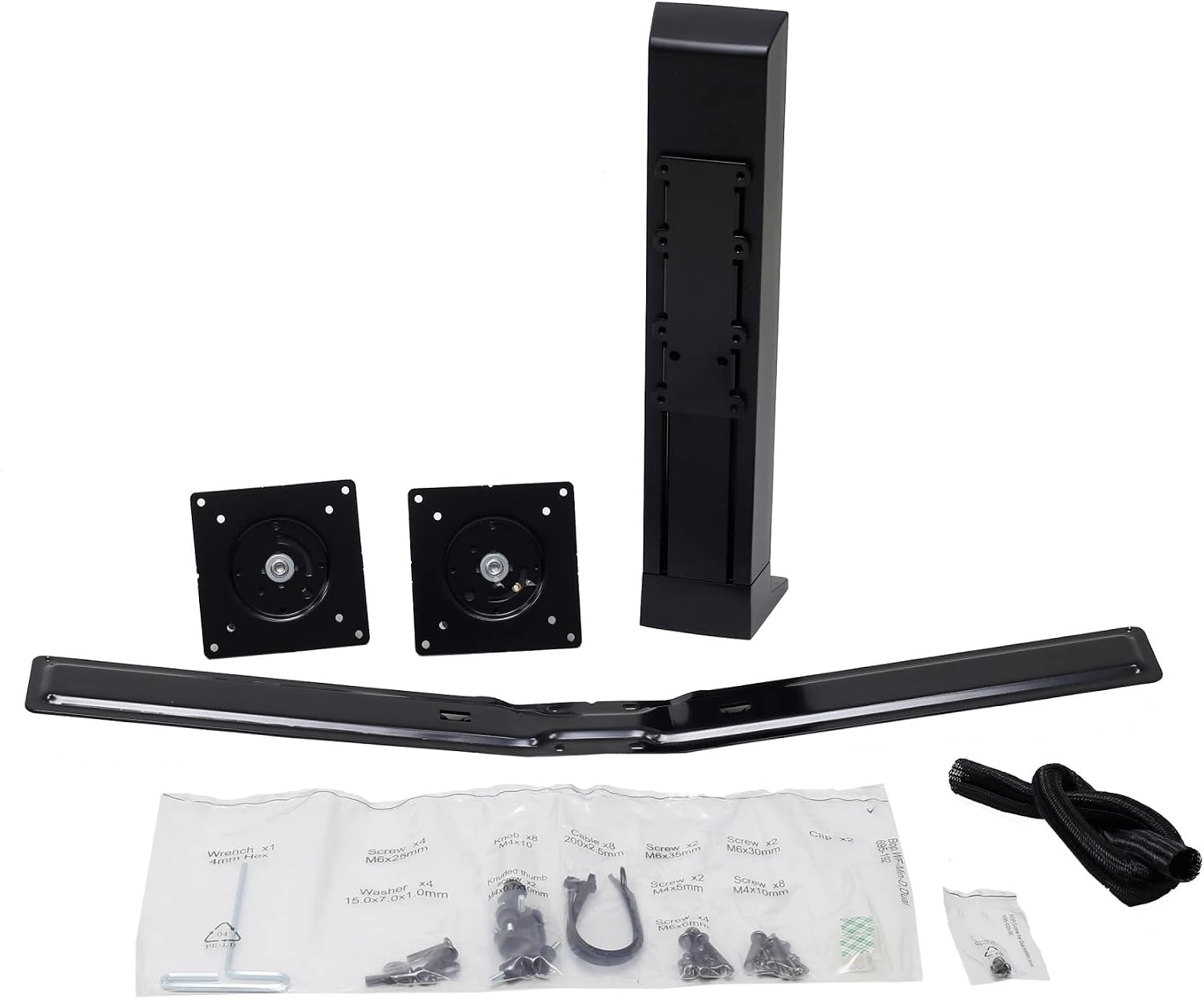 Ergotron – WorkFit-TL Standing Desk Converter and WorkFit Dual Monitor Kit, Sit Stand Desk Riser for Tabletops – for 2 Monitors Up to 24 inches, 6 to 14 lbs Each – Black