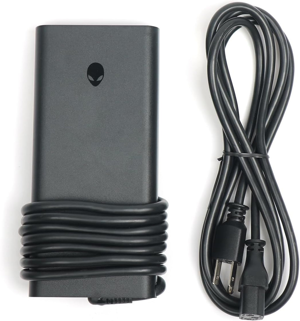 New DELL Alienware 330W GaN Charger AC Adapter Slim for X17 R1 R2, HA330PM201, DA330PM201, LA330PM201, 08K4F9., Black