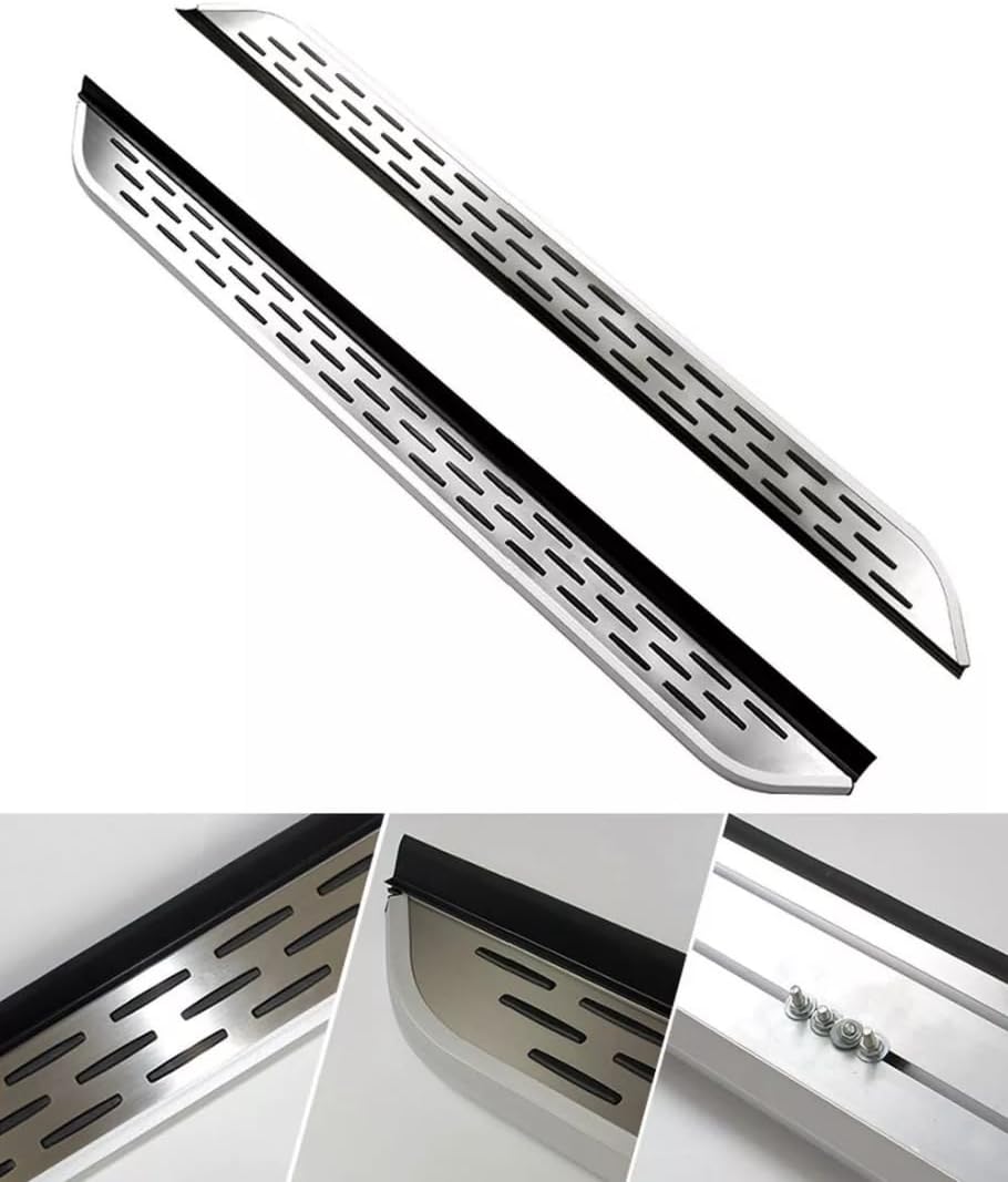 2PCS Side Steps Running Boards Nerf Bars Pedal Protector for Lexus TX 350 500h 550h 2024 2025 2026 Aluminum and ABS Plastic Silver