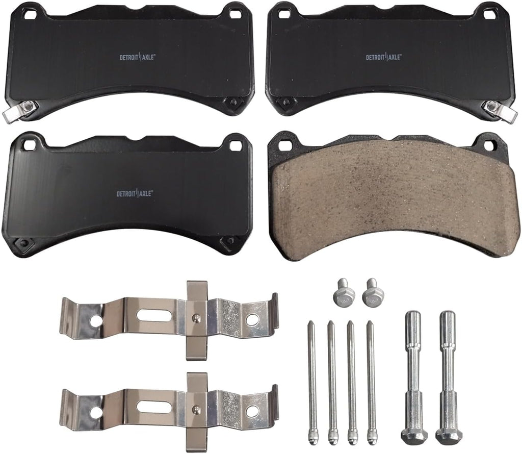 Detroit Axle - Front Brake Kit for 2018-2021 Subaru WRX STI 13.39' inch Drilled and Slotted Disc Brake Rotors Ceramic Brakes Pads 2019 2020 Replacement