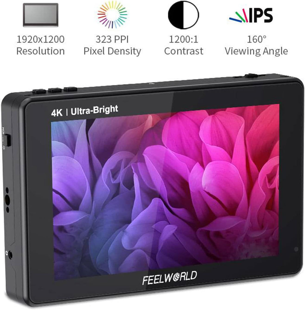FEELWORLD LUT7S PRO 7 Inch 2200nits DSLR Camera Field Monitor 3D LUT Touch Screen 4K HDMI 3G-SDI Input Output 1920X1200 IPS Panel