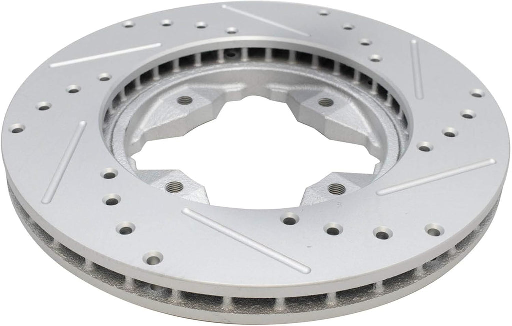 TRQ Performance Front and Rear Brake Rotor Set G Coated Drilled and Slotted Compatible with 1997 Acura CL 1991-1997 Honda Accord