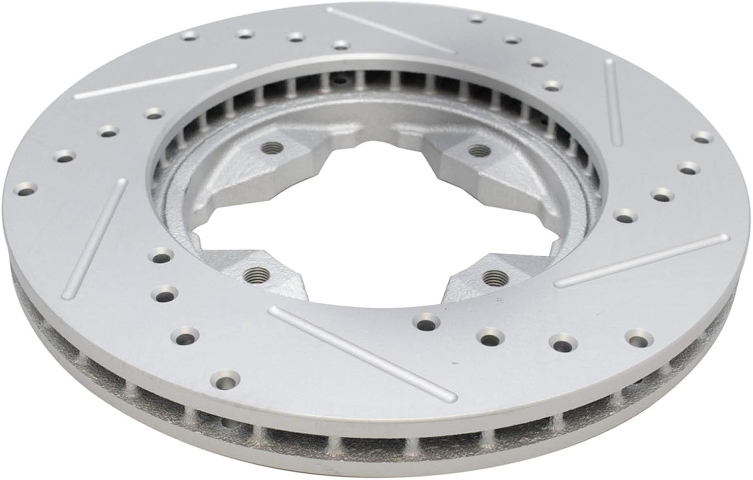 TRQ Performance Front and Rear Brake Rotor Set G Coated Drilled and Slotted Compatible with 1997 Acura CL 1991-1997 Honda Accord