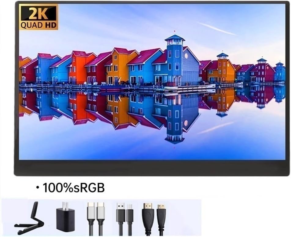 Portable Monitor for Laptop Portable 2K Display Mobile Phone External 144Hz Laptop Sub-Screen Portable Gaming Monitor