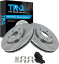 TRQ Front Brake Pad and Rotor Set Semi Metallic Vented Rotors Compatible with 2006 Lexus GS300 2009-2015 IS250