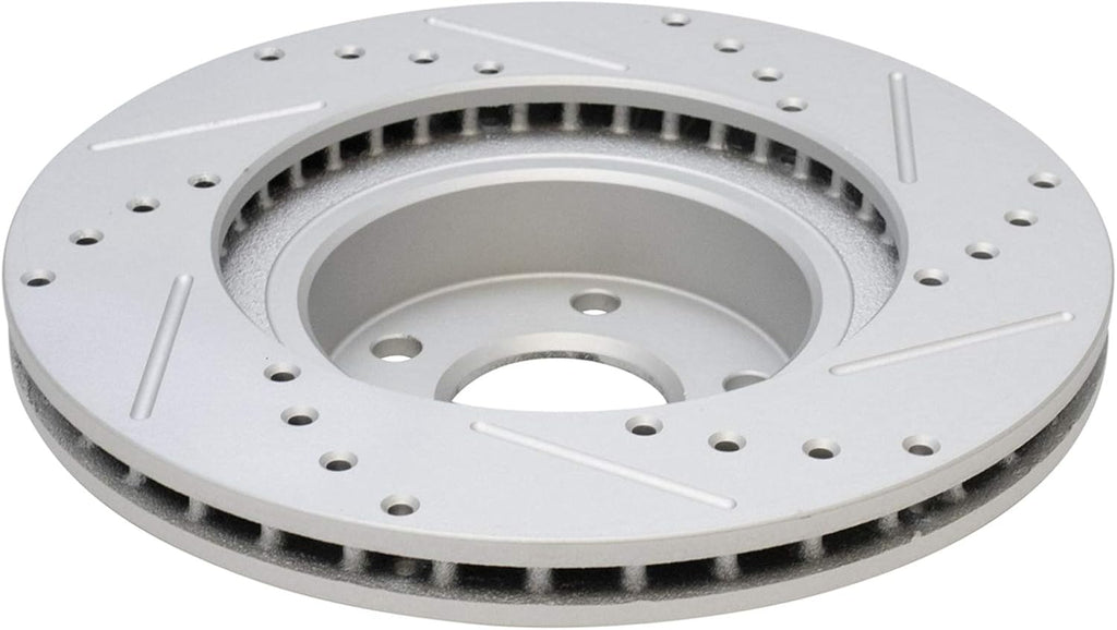 TRQ Performance Front and Rear Brake Rotor Set G Coated Drilled and Slotted Vented Solid Compatible with 2005-2006 Saab 9-2X 1998-2002 Subaru Forester 1997-2007 Impreza 1995-1999 Legacy