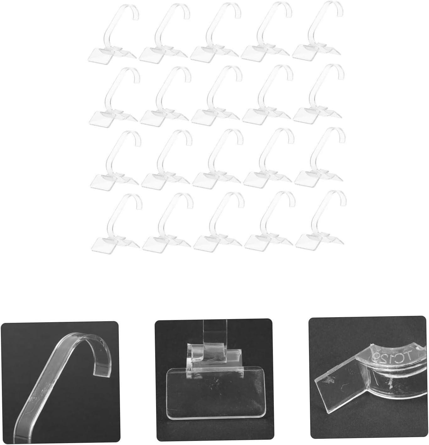 60 Pcs Watch Stand Watch Display Holder Desktop Monitor Cuff Bracelets Pocket Watch Display Case Bracelets Holder Headband Stand Bracelet Rack Necklace Belt Plastic Multifunction (As Shownx5pcs
