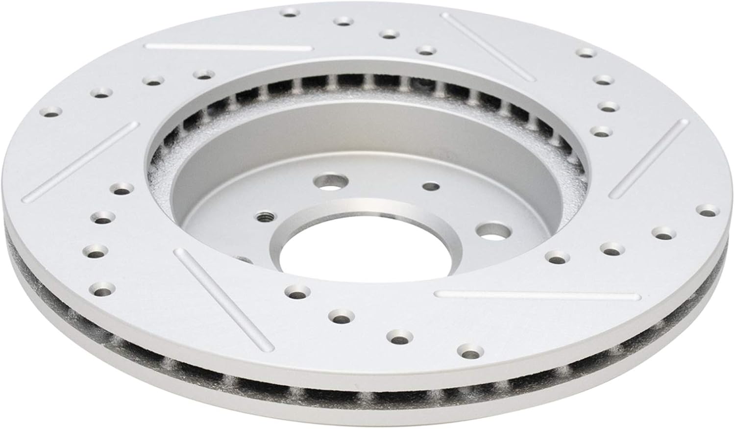 TRQ Performance Front and Rear Brake Rotor Set G Coated Drilled and Slotted Vented Solid Compatible with 1990-1994 Acura Integra
