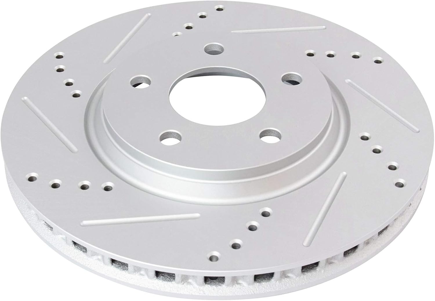 TRQ Front & Rear Performance Drilled Slotted Coated Rotor Kit for Chevy Pontiac