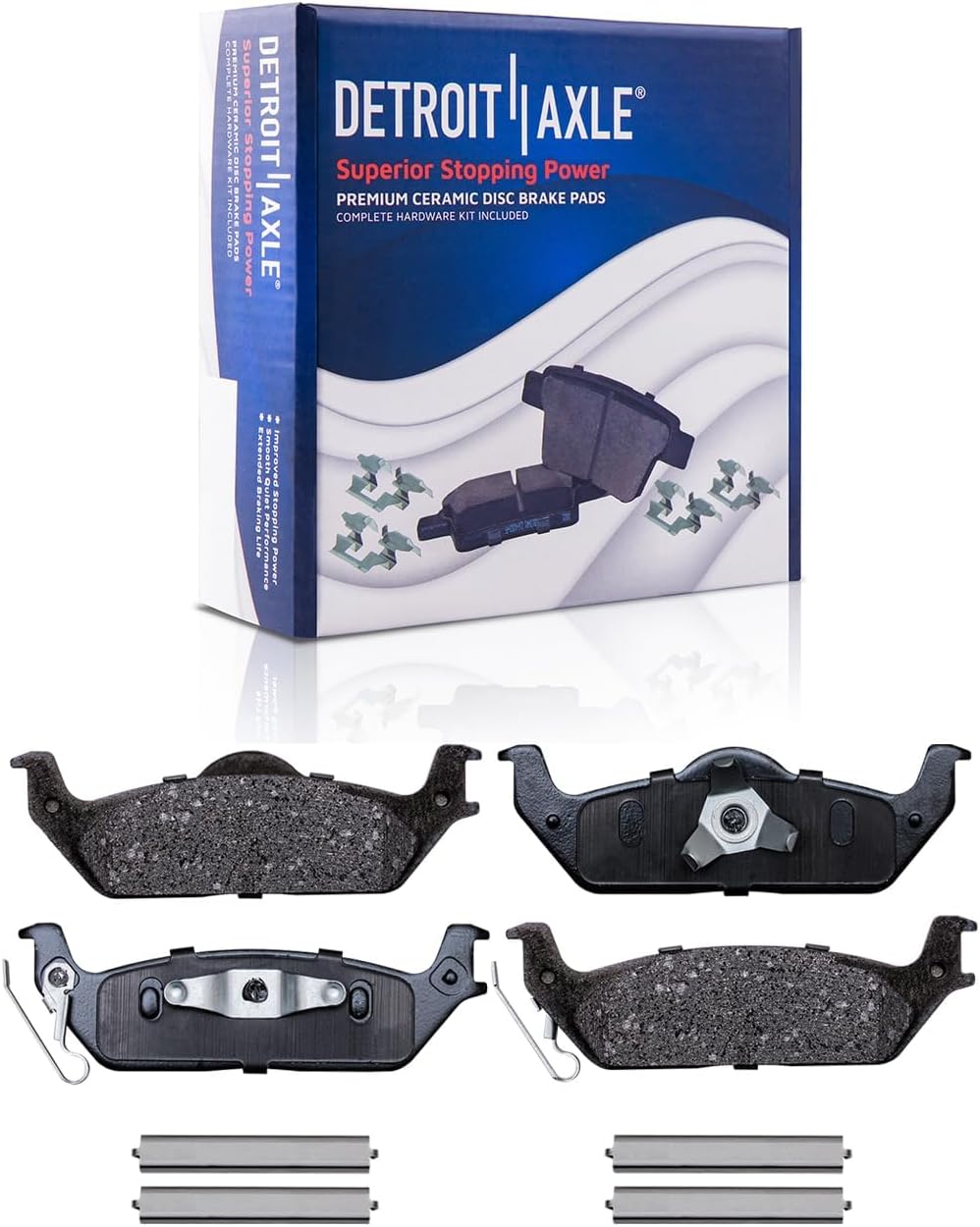 Detroit Axle - Brake Kit for 2010 2011 Ford F-150 Brakes Rotors Ceramic Brake Pads Front and Rear Replacement 6 Lug