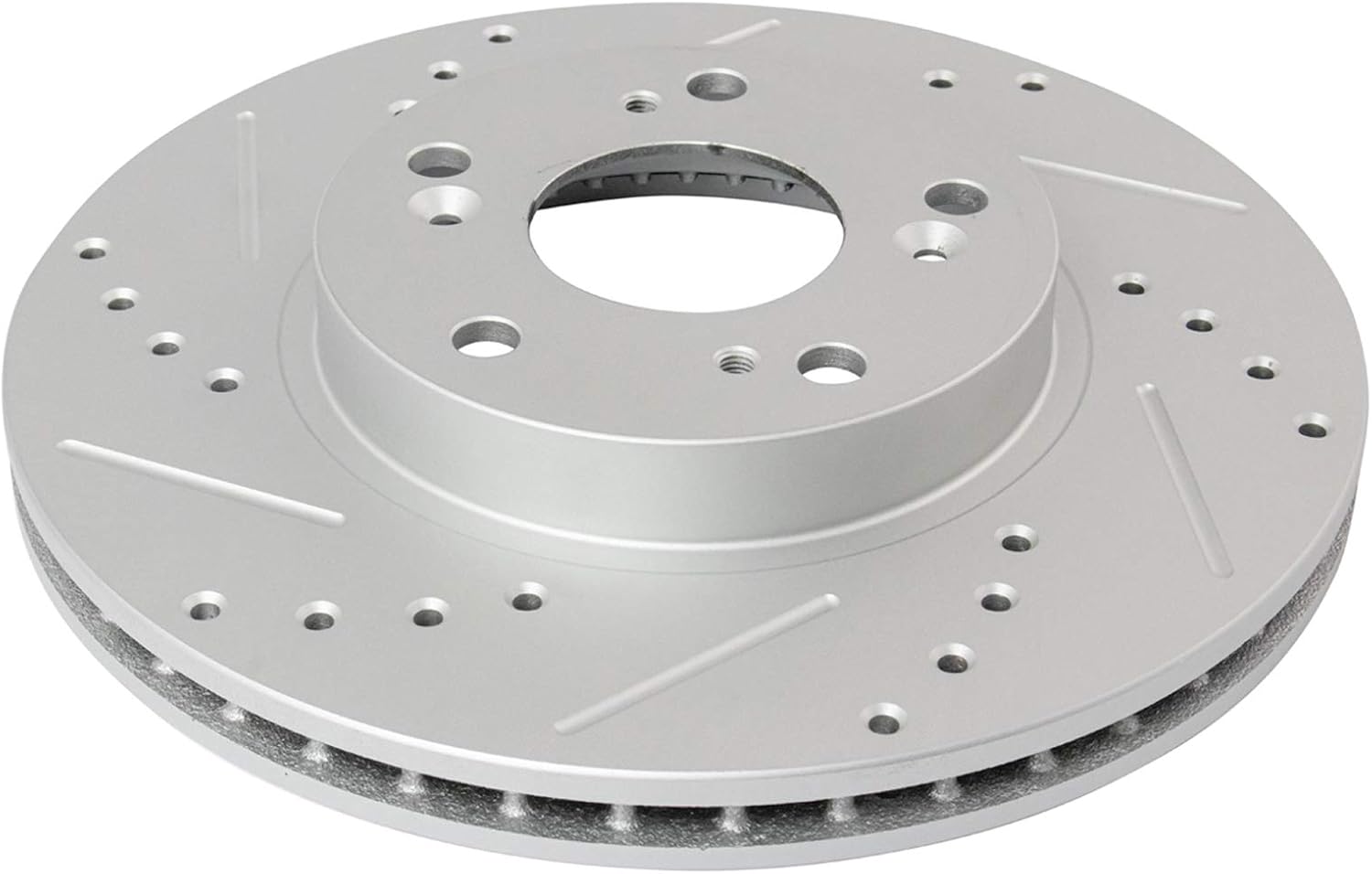 TRQ Front and Rear Performance Brake Rotors Set Premium G-Coated Cross Drilled & Slotted Compatible with 2002-2004 Honda CR-V