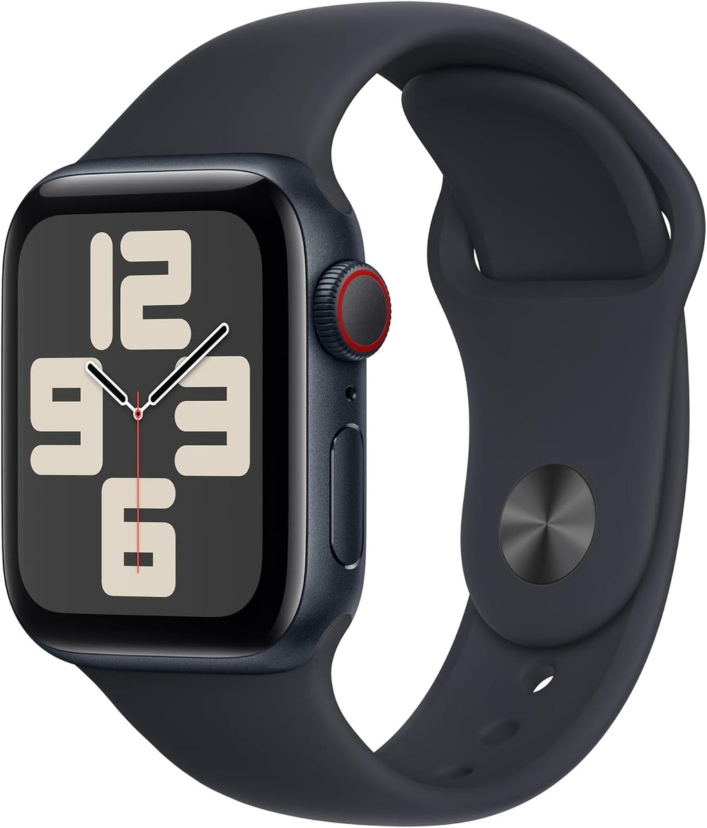 Apple Watch SE (2nd Gen) [GPS + Cellular 40mm] Smartwatch with Midnight Aluminum Case with Midnight Sport Band S/M (Renewed)