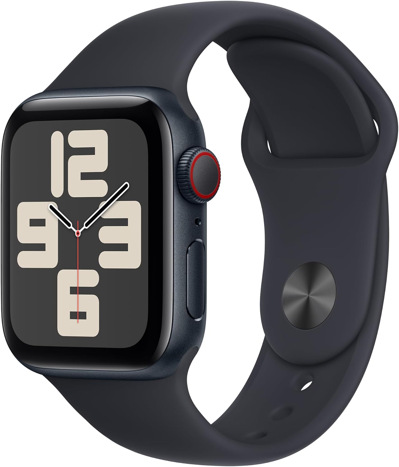 Apple Watch SE (2nd Gen) [GPS + Cellular 40mm] Smartwatch with Midnight Aluminum Case with Midnight Sport Band S/M (Renewed)