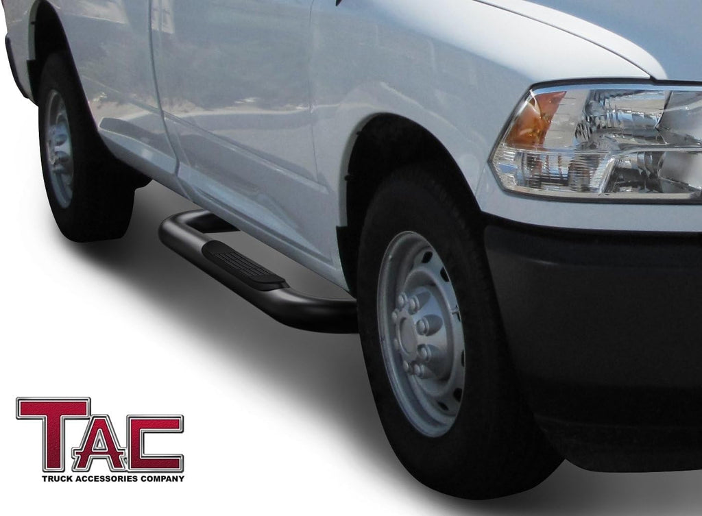 TAC Side Steps Fit 2009-2014 Ford F150 Regular Cab 3 inches Black Side Bars Nerf Bars Step Rails Running Boards Off Road Automotive Exterior Accessories (2 Pieces Running Boards)