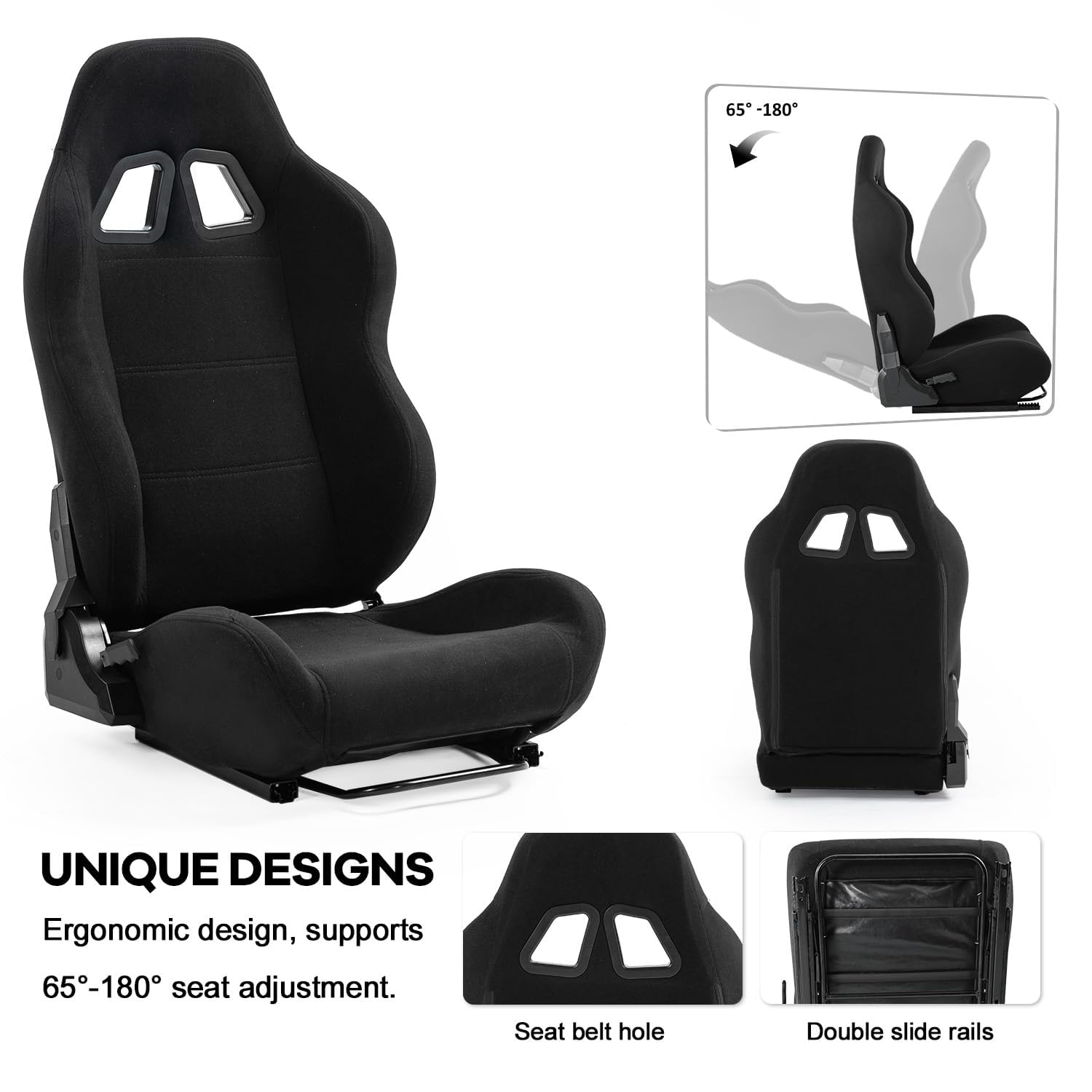 Anman Inspired Racing Sim Simulator Cockpit with Black Seat with Display Stand fit for Logitech G29 G25 G920 G923, for Thrustmaster T248, for Fanatec,NOT Include Wheel Shifter Pedals