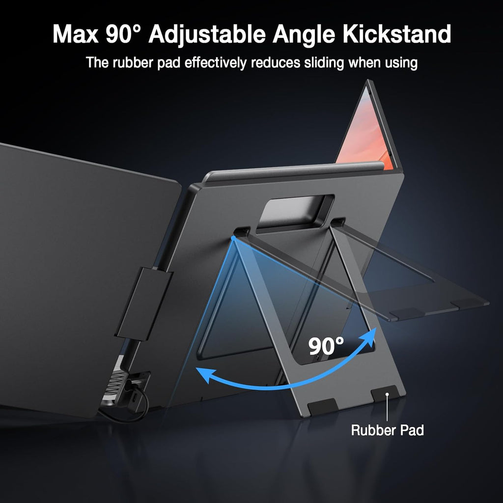 KYY 15.6' Portable Monitor and Portable Triple Laptop Screen Extender for Mac/Wins/Chrome