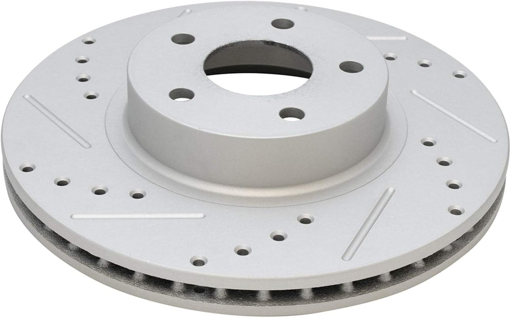 TRQ Performance Front and Rear Brake Rotor Set G Coated Drilled and Slotted Vented Solid Compatible with 2005-2006 Saab 9-2X 1998-2002 Subaru Forester 1997-2007 Impreza 1995-1999 Legacy