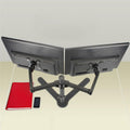 Conference Room Podium Universal TV Floor Stand - Dual Monitor Stand Mount, Vesa Mount Is Suitable For Up To 8 Kg/17.6 Lbs Per Arm, For 12-27 Inch Screens, Fully Adjustable Dual Monitor Arm ( Size : 8
