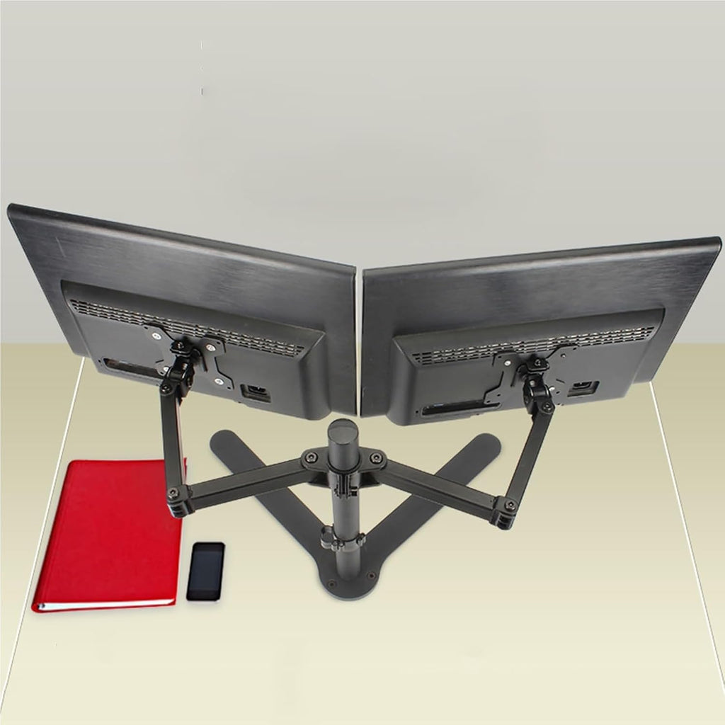 Conference Room Podium Universal TV Floor Stand - Dual Monitor Stand Mount, Vesa Mount Is Suitable For Up To 8 Kg/17.6 Lbs Per Arm, For 12-27 Inch Screens, Fully Adjustable Dual Monitor Arm ( Size : 4