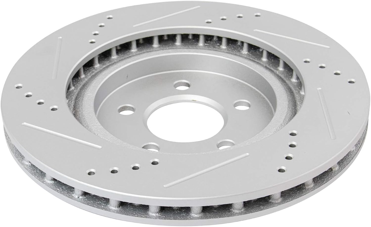 TRQ Performance Front and Rear Brake Rotor Set G Coated Drilled Slotted Compatible with 1994-2004 Ford Mustang