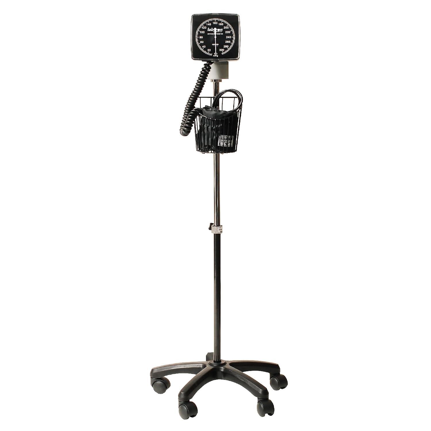 Graham-Field Mobile Blood Pressure Monitor with Rolling Stand, Adult Large BP Cuff, Height-Adjustable