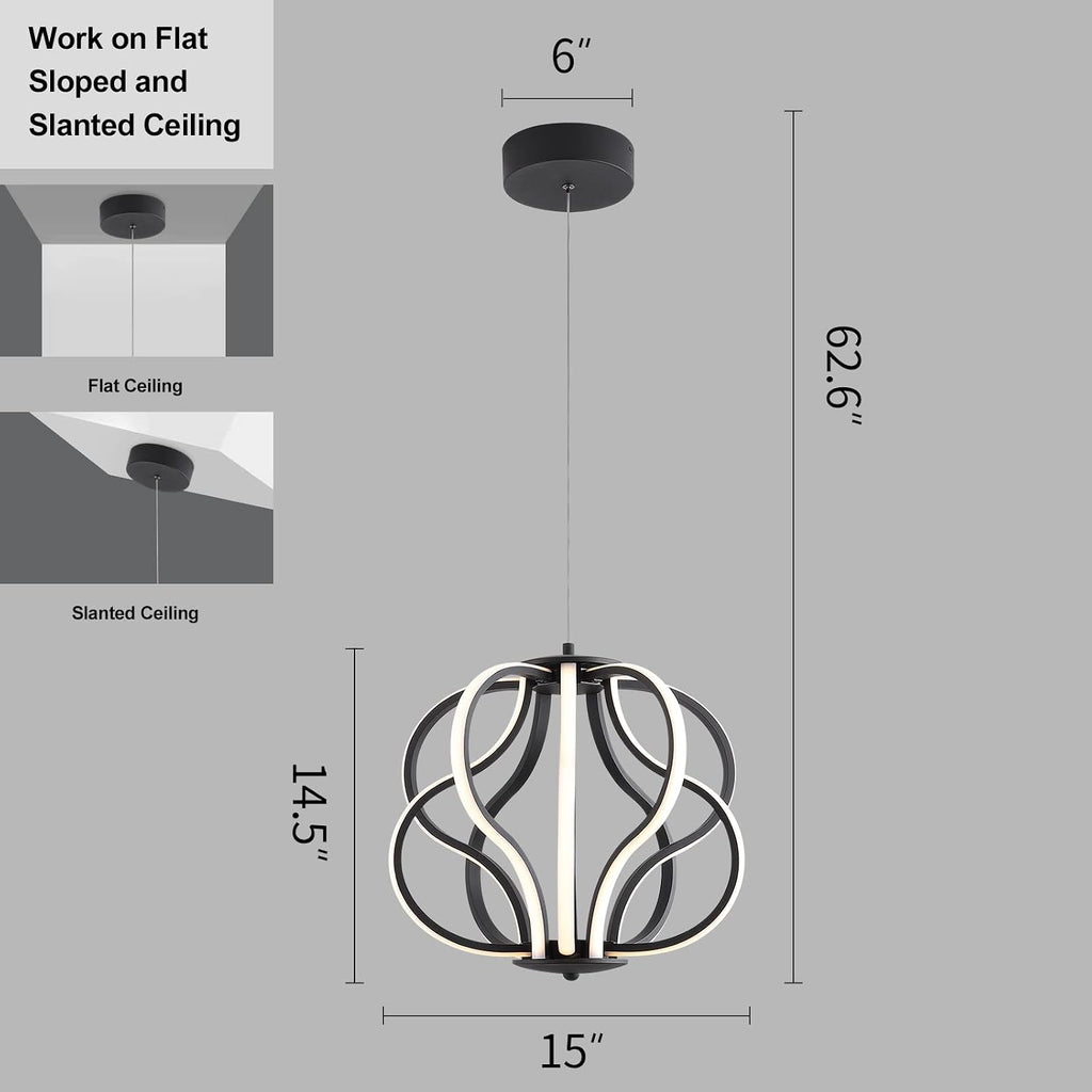 Modern LED Chandelier Acrylic Design Adjustable Hanging Chandelier Easy Install Suitable for Dining Room Living Room Bedroom Kitchen and Corridor
