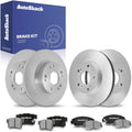 AutoShack Front & Rear Brake Rotors & Ceramic Pads for Honda, Civic 2006-2011, FWD L4 1.8L