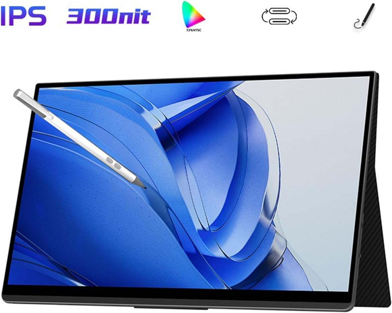 Portable Monitor for Laptop 15.6-inch IPS Portable Touch Screen Monitor Office Laptop External Expansion 1920 * 1080 Resolution Portable Gaming Monitor