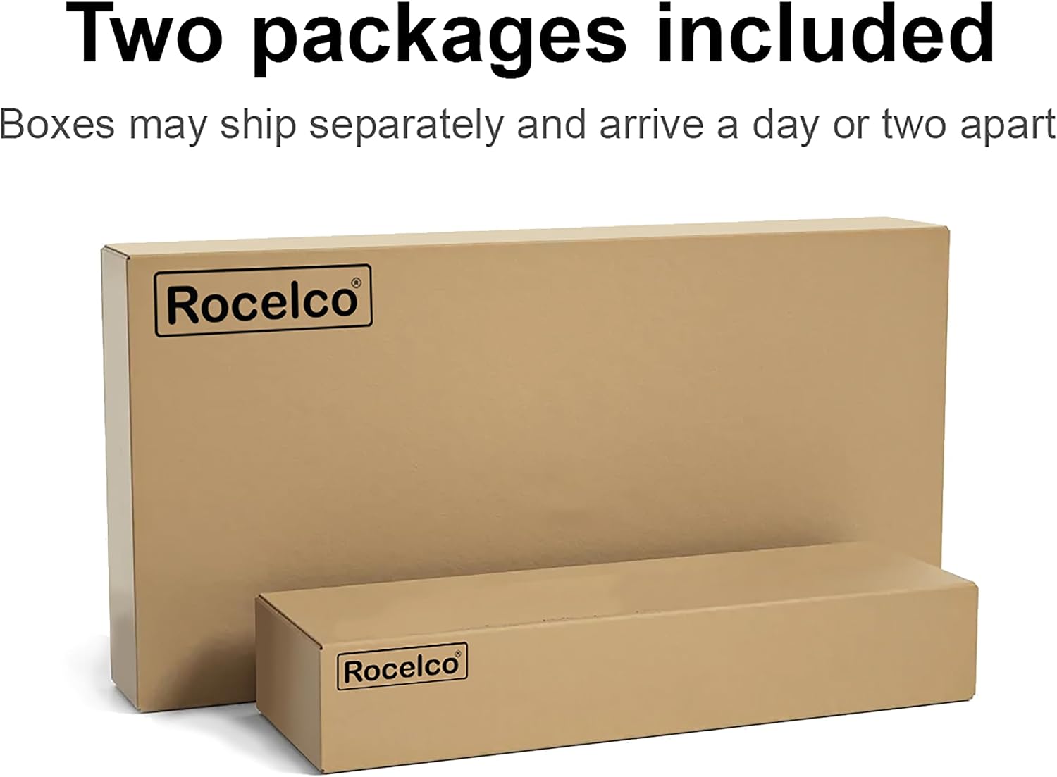 Rocelco 46' Height Adjustable Corner Standing Desk Converter with AC Outlet USB Charger and Dual Stand - Tabletop Computer Riser Workstation - Large Keyboard Tray - Black (R CADRB-46-ACUSB-DMS)