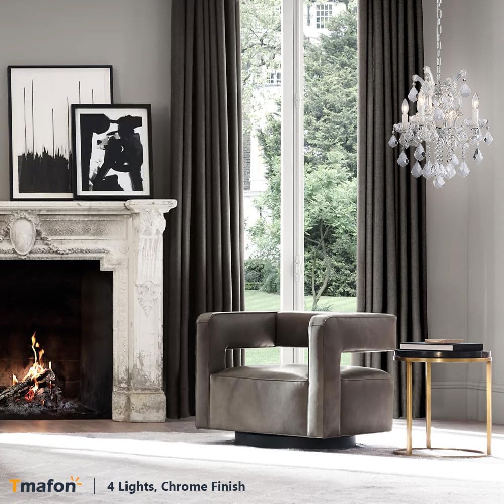 Modern Crystal Chandeliers for Dining Room - Small Crystals Chandelier Lights for Girls Bedroom, Dining Room, Hallway, Kitchen Island, Bathroom, Closet