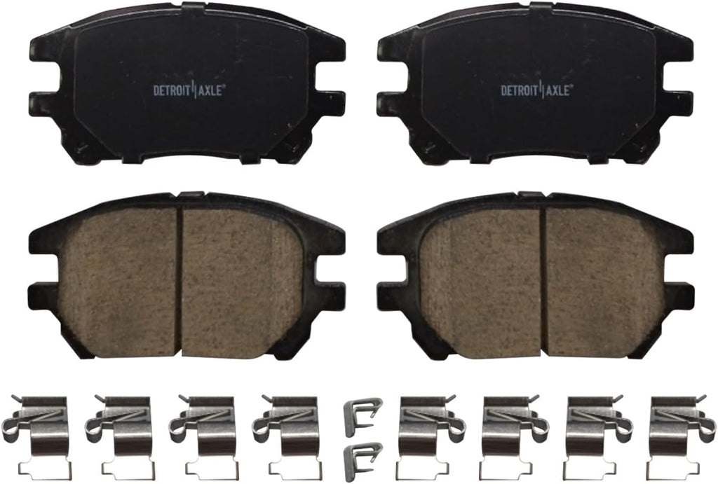Detroit Axle - Front Brake Kit for 2002-2003 Lexus RX300, Drilled and Slotted Disc Brake Rotors Ceramic Brakes Pads with Hardware Replacement : 11.65' inch Rotor