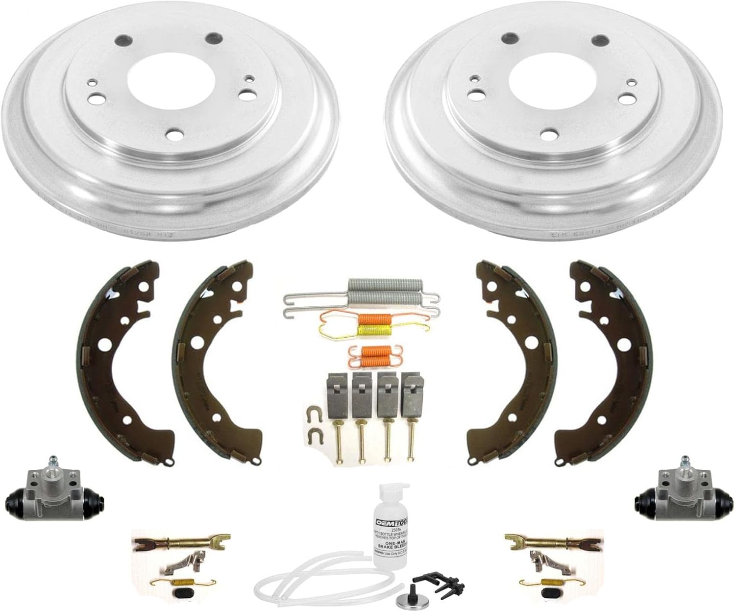 Rear Drums Brake Shoes Cylinders Spring 9pc Kit Replacement Part for Honda Civic 2006-2011 DX LX