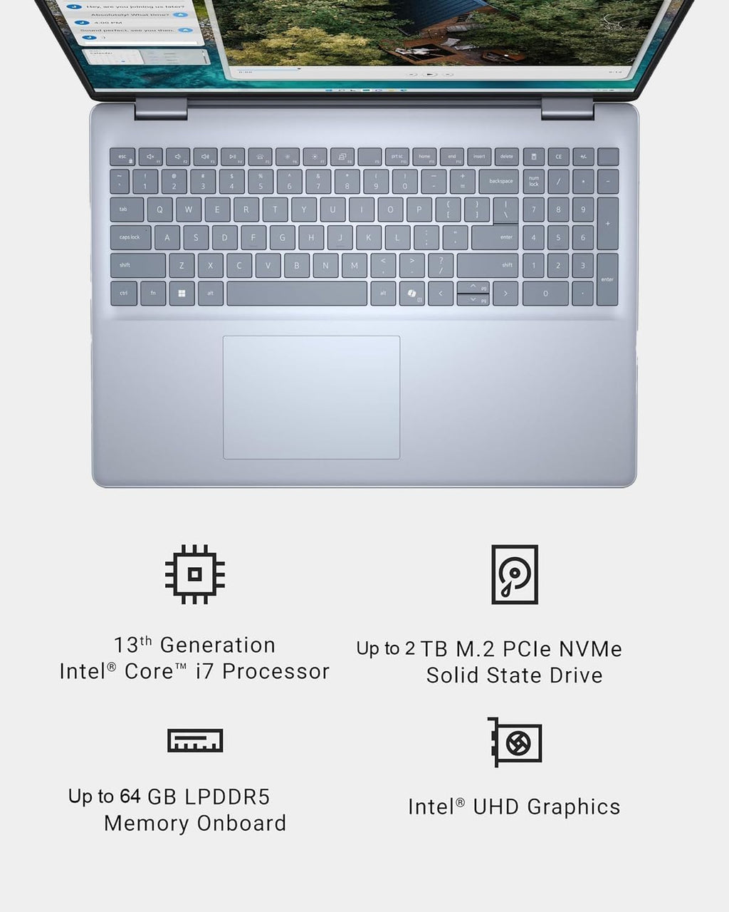 Dell Inspiron-16 Business Laptop with Touchscreen - Win 11 Pro, Lifetime Microsoft Office | 16' FHD Display | AMD Ryzen 7-8840U | Backlit Keyboard, Fingerprint Reader | (32GB DDR5 RAM, 1TB SSD)
