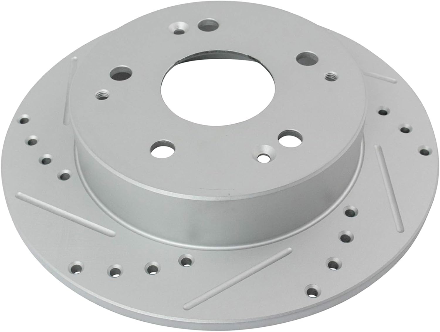 TRQ Performance Front and Rear Brake Rotor Set G Coated Drilled and Slotted Vented Solid Compatible with 2002-2006 Acura RSX