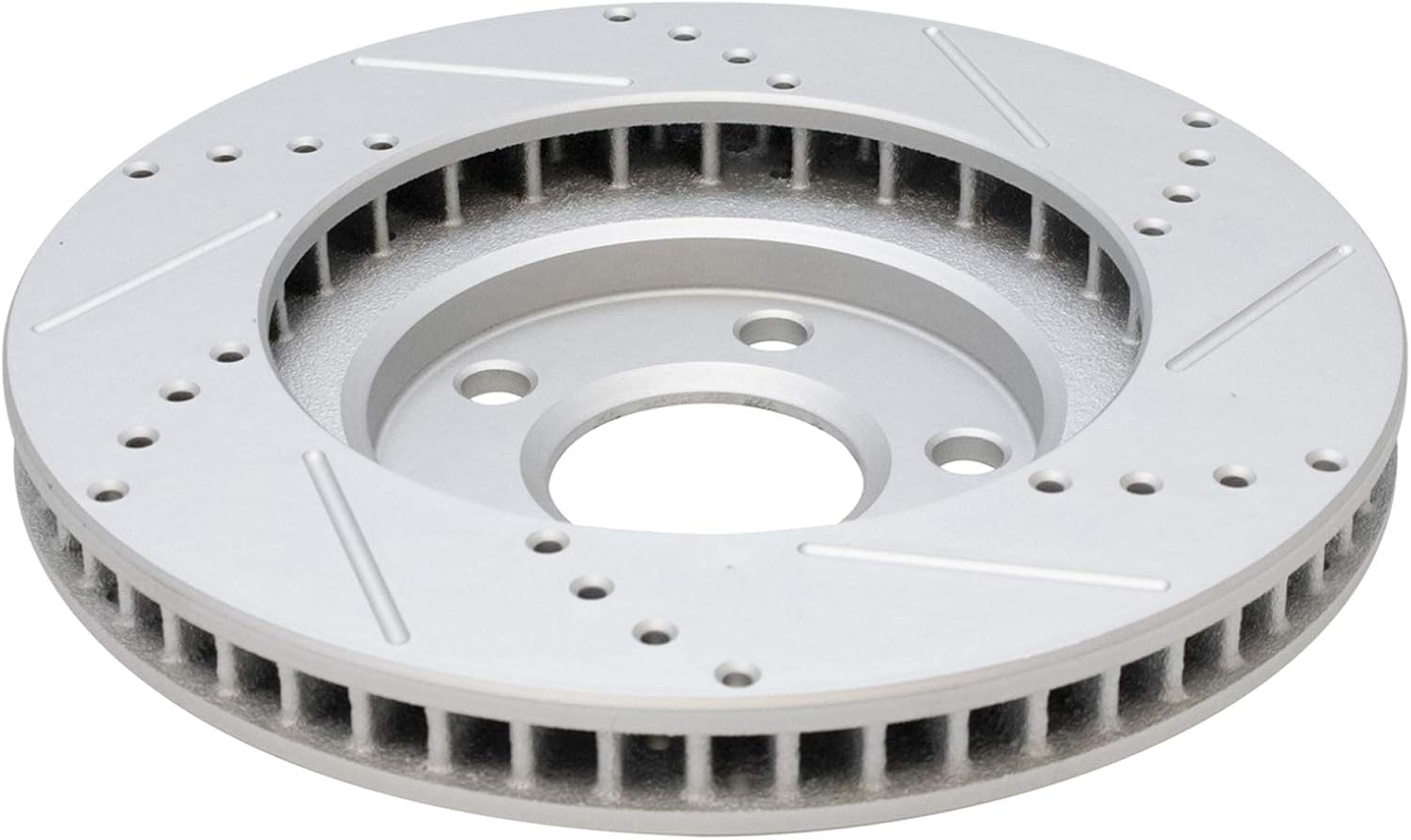 TRQ Performance Front and Rear Brake Rotor Set G Coated Drilled and Slotted Compatible with 2000-2005 Chevrolet Impala Monte Carlo 1998-1999 Oldsmobile Intrigue