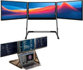 Laptop Tri-Fold Monitor, 15.6' Fhd 3 Screen Display with USB-C & Hdmi, Triple Portable Monitor for Laptop, Adjustable Display Modes and Rotatable Screens