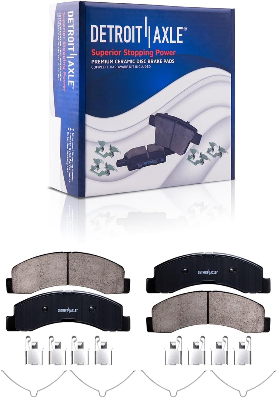 Detroit Axle - Front Brake Kit for 4WD 1999-2004 Ford F-250 F-350 Super Duty 2000-2005 Excursion Rotors and Ceramic Brakes Pads Replacement : 13.03' Rotor Diameter