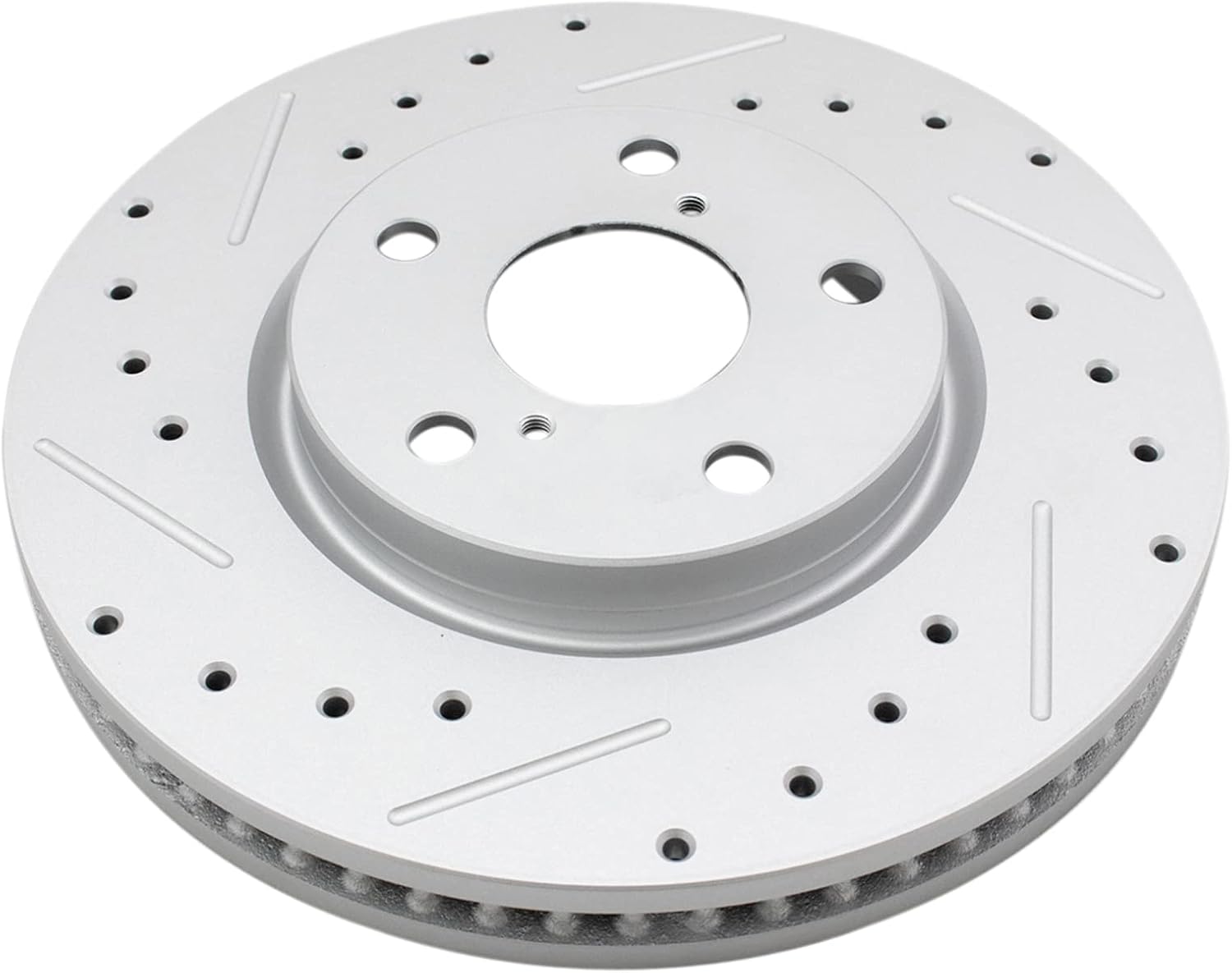 TRQ Performance Front and Rear Brake Rotor Set G Coated Drilled and Slotted Compatible with 2009-2013 Lexus IS250