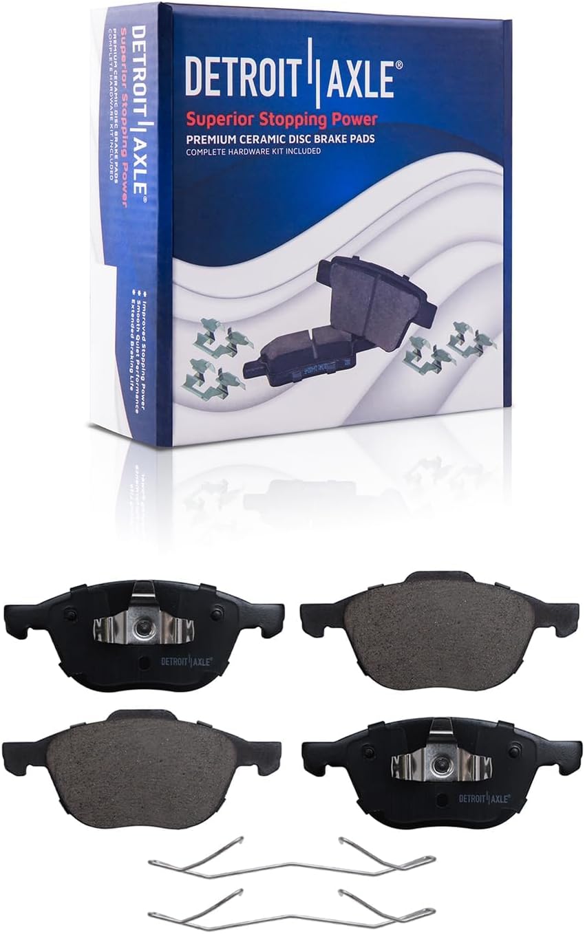 Detroit Axle - Brake Kit for 2013-2016 Ford Escape Disc Brake Rotors Ceramic Brake Pads 2014 2015 Replacement: 11.81' inch Front and 11.02' inch Rear Rotor