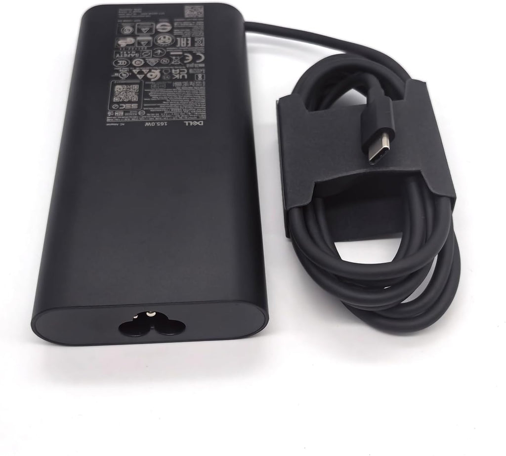 Dell 165W Laptop Charger USB C Type C GAN AC Power Adapter 5.89A 28V, Black, DA165PM210