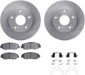 Dynamic Friction Company Front Brake Kit Fits 2006-2011 Honda Civic| 5000 Advanced Pads, Blank Rotors| Hardware| 10.3' Front