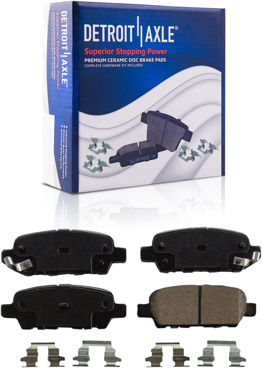 Detroit Axle - Front Brake Kit for 02-06 Nissan Altima, Brake Calipers 11.65'' inch Front and 11.46'' inch Rear Disc Brake Rotors Ceramic Brake Pads 2002 2003 2004 2005 2006 Replacement