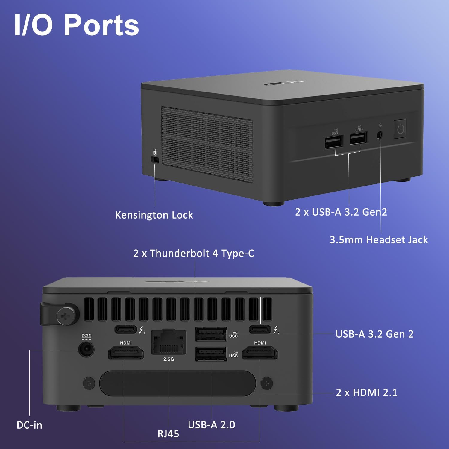 Intel NUC 13 Pro Mini PC, ASUS NUC (Intel 12-Core i7-1360P, 32GB DDR4 RAM, 1TB SSD) Business Desktop Computer, Support 4 x 8K Display, 2x Thunderbolt 4, Wi-Fi 6E, RJ45, Windows 11 Pro, NUC13ANHI7