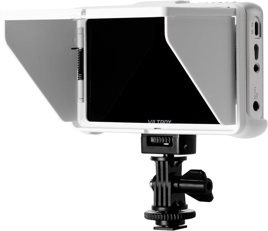 VILTROX 5.5 Inch Portable On-Camera Monitor, 4K Touchscreen HDMI Video Field Monitor, 1920×1080 Wide Viewing, Sunshade Hood, HDMI in and outputs, 3D LUTs (White)