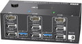 2 Displayport + HDMI USB 3.0 KVM Switch 3 Monitors 2/3 Computers, 8K@60Hz 4K@144Hz Triple Monitor KVM with 4 USB 3.0 Ports(303DH)