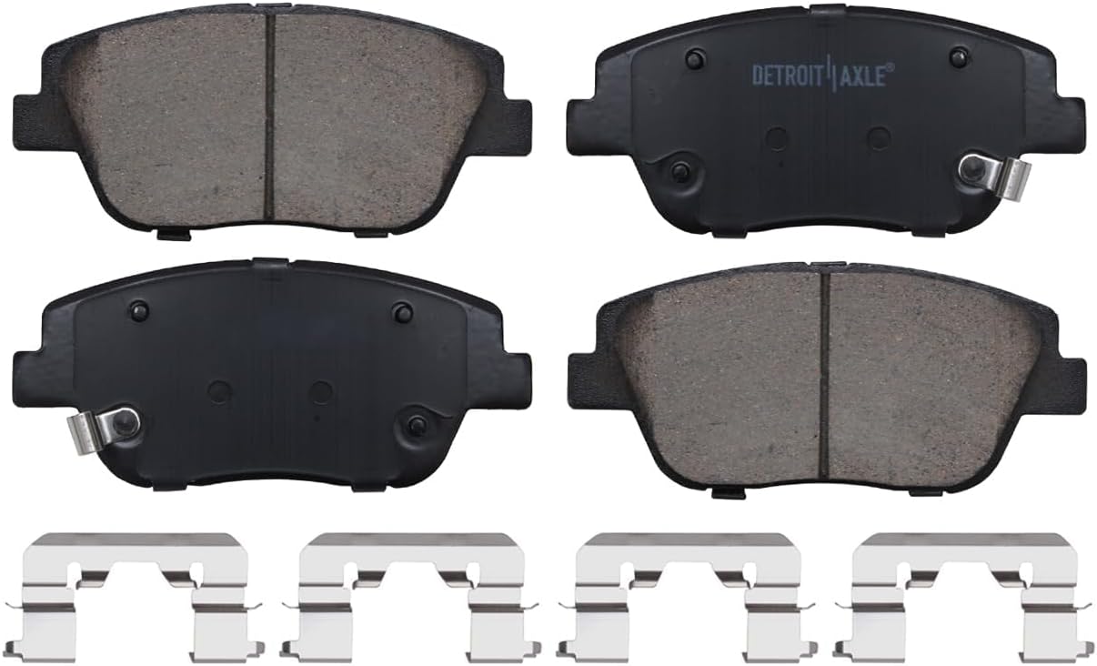Detroit Axle - Front Brake Kit for 2011-2016 Kia Optima 2011-2015 Hyundai Sonata Disc Brake Rotors Ceramic Brakes Pads w/Hardware 2012 2013 2014 Replacement : 11.81' inch Rotors