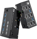 Triple Monitors KVM Switch 2 Displayport + HDMI USB 3.0 KVM Switch 8K@60Hz,4K@120Hz,Apply to 3 Monitors 2 Computers KVM Switch(203DH AU PLIG)