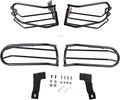 Car Front Fog Light & Taillight Guard Cover Kit Compatible with Toyota FJ Cruiser 2007-2021+, Front Fog Lamp Guards Rear Tail Light Decorative Frame Bezels Protection Carbon Steel Exterior Accessories